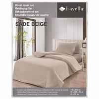 LAVELLA SADE BEIGE BETTBEZUG SET 140x200 CM 3-tlg.