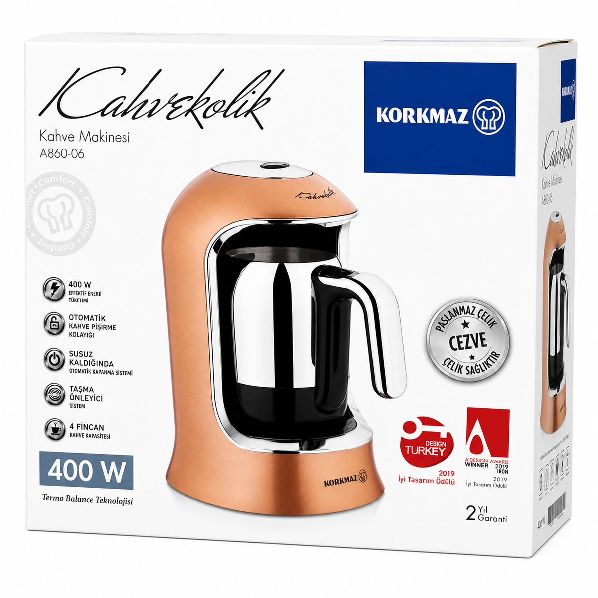 KORKMAZ KAHVEKOLIK Türkische Mokkamaschine 400W