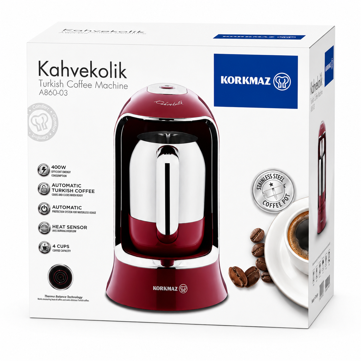 KORKMAZ KAHVEKOLIK Türkische Mokkamaschine 400W