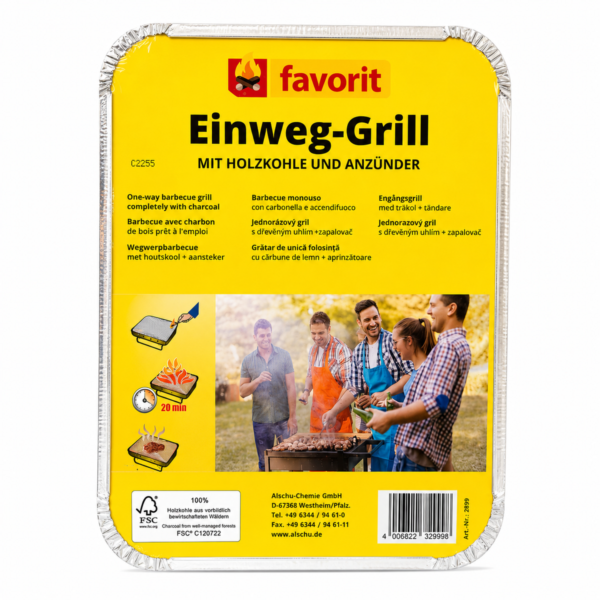 FAVORIT EINWEG-GRILL
