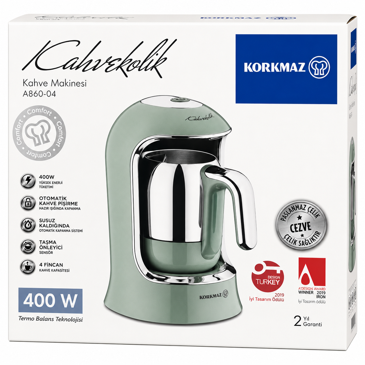 KORKMAZ KAHVEKOLIK Türkische Mokkamaschine 400W