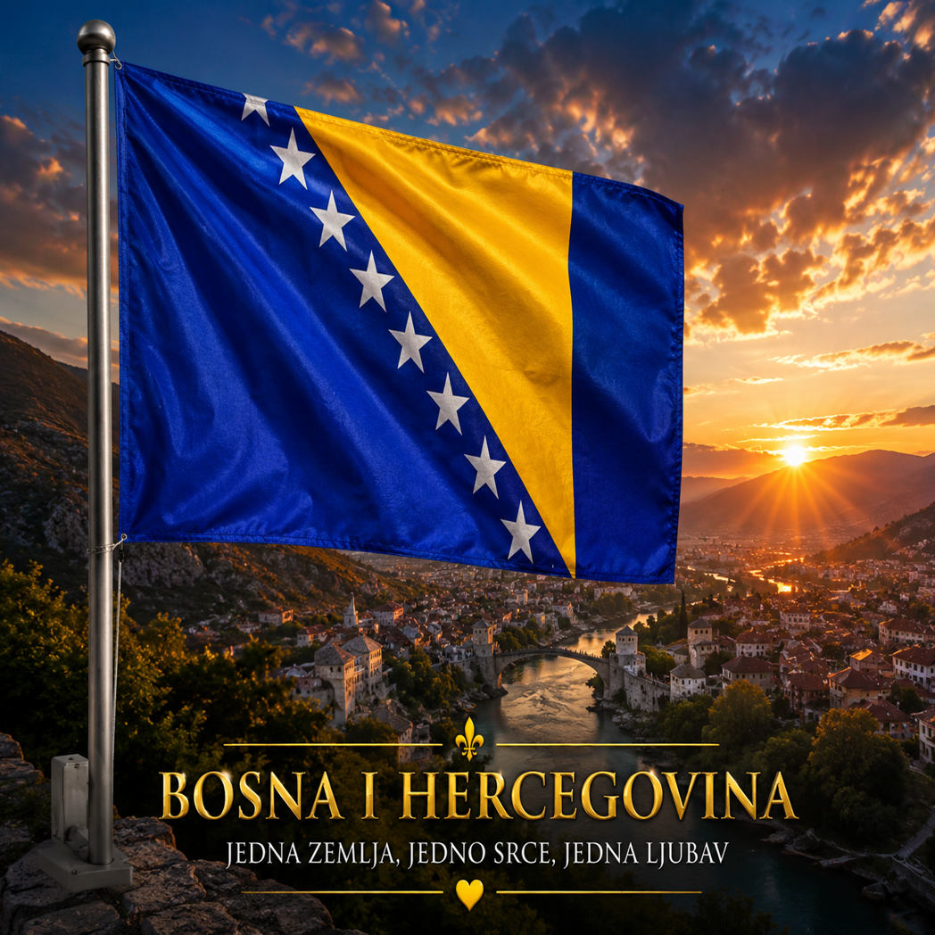 AUTO FLAGGE BOSNIEN