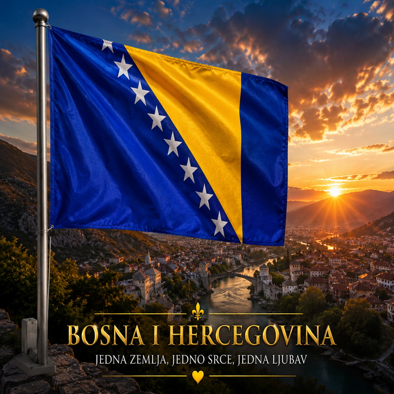AUTO FLAGGE BOSNIEN
