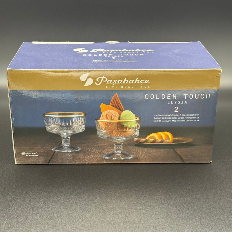 PASABAHCE GOLDEN TOUCH ELYSİA Eisschale 2er