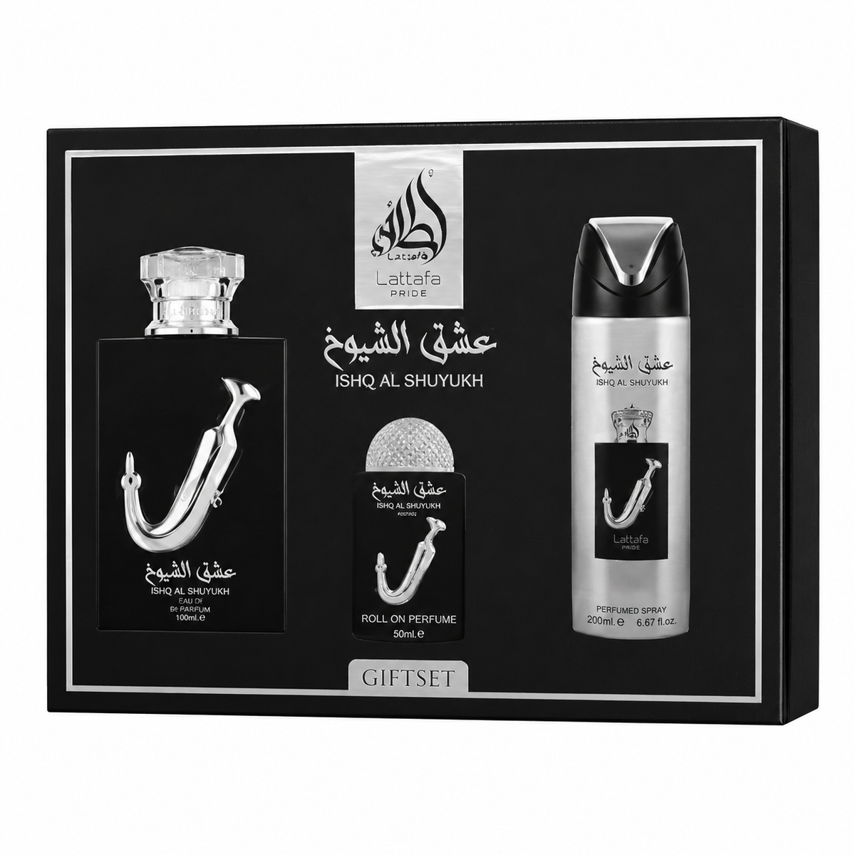LATTAFA ISHQ AL YUKH SILVER GIFT SET 320ml