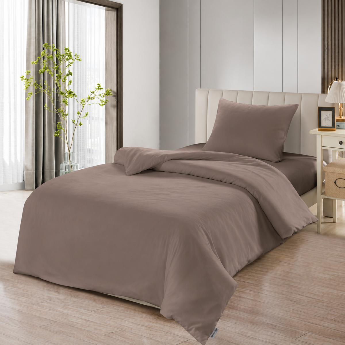 LAVELLA SADE BRAUN BETTBEZUG SET 140x200cm 3-tlg.