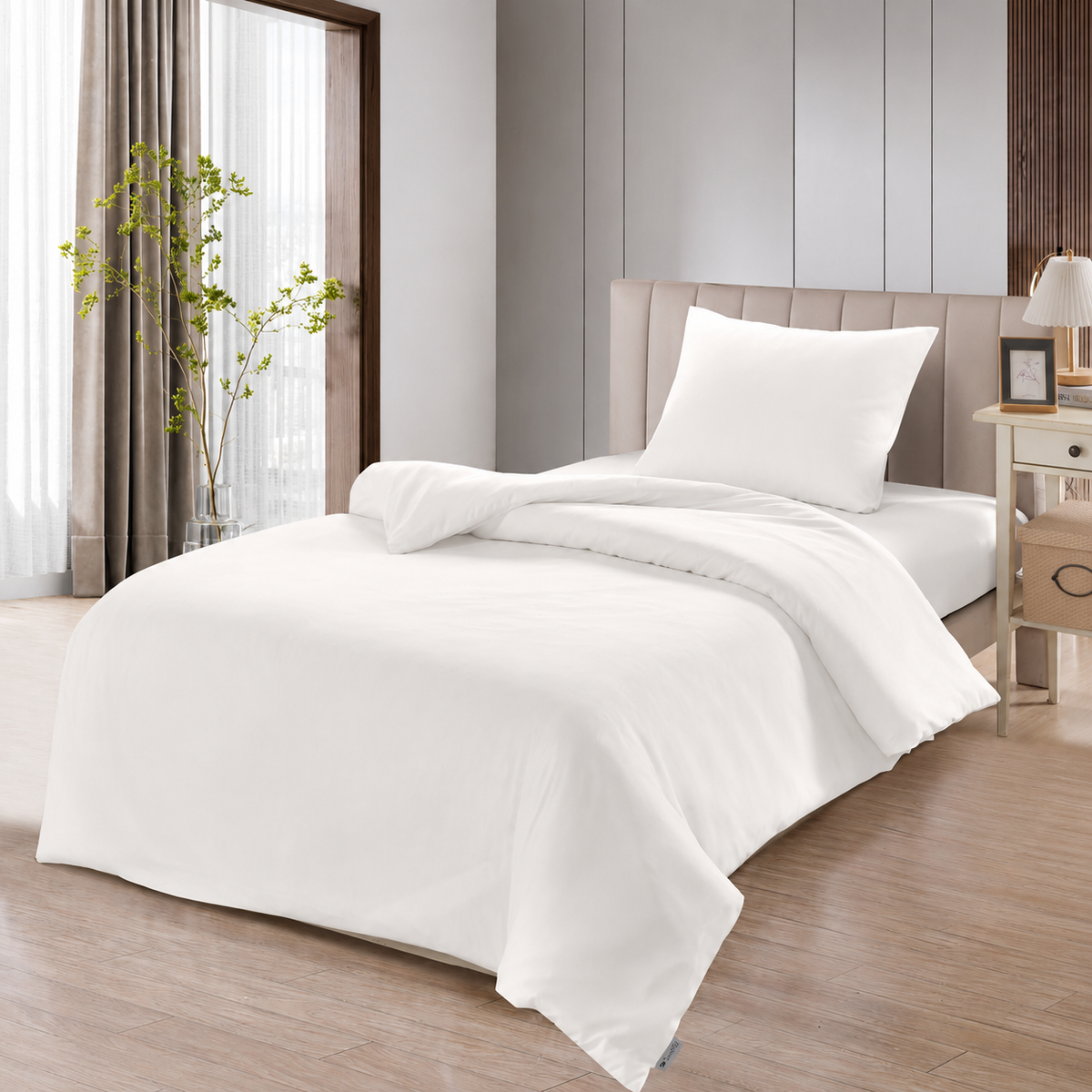 LAVELLA SADE WHITE BETTBEZUG SET 140x200cm 3-tlg.