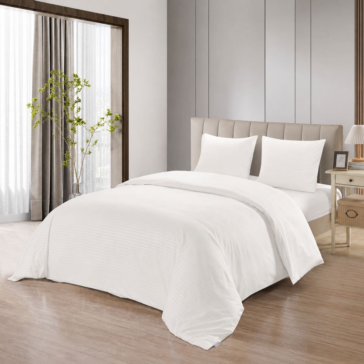 LAVELLA SADE WHITE BETTBEZUG SET 200x220cm 4-tlg.