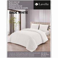 LAVELLA SADE WHITE BETTBEZUG SET 240x220cm 4-tlg.