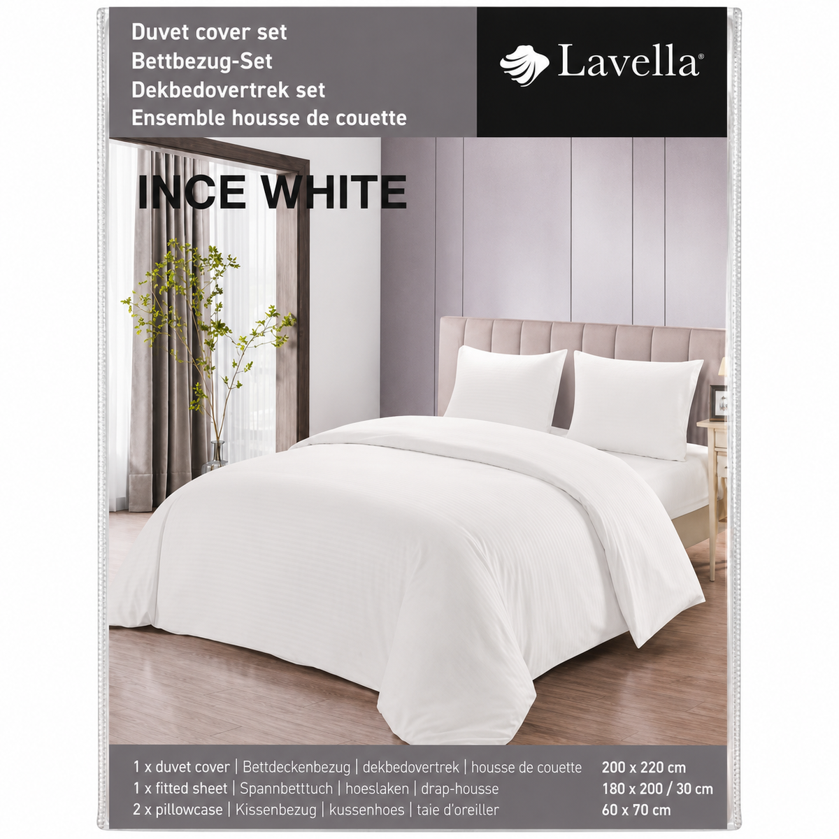 LAVELLA İNCE WHITE BETTBEZUG SET 200x220cm 4-tlg.