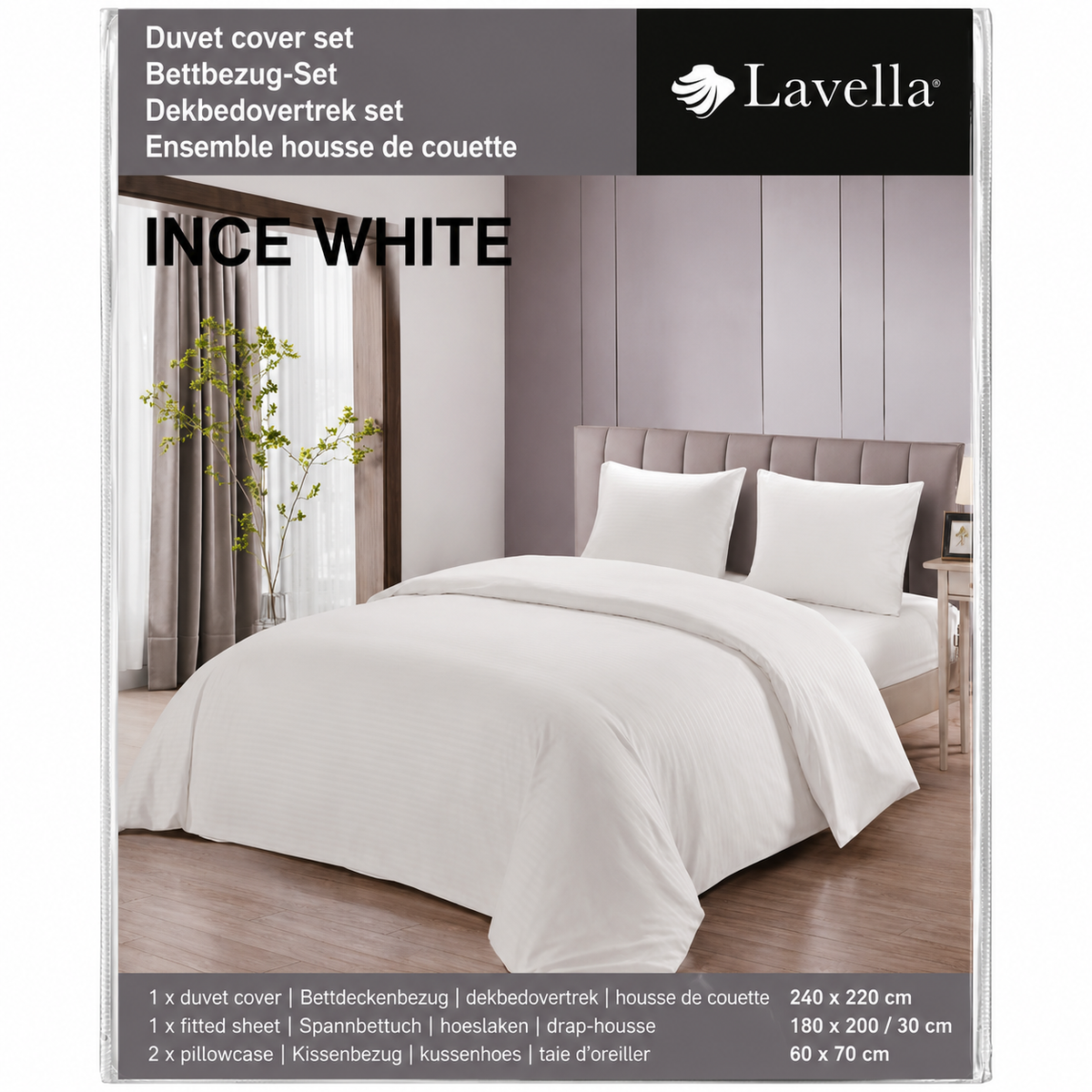 LAVELLA İNCE WHITE BETTBEZUG SET 240x220cm 4-tlg.