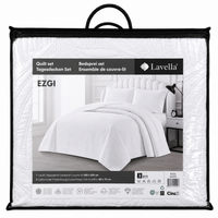 LAVELLA EZGI TAGESDECKE SET 240x250cm weiß 3-tlg.