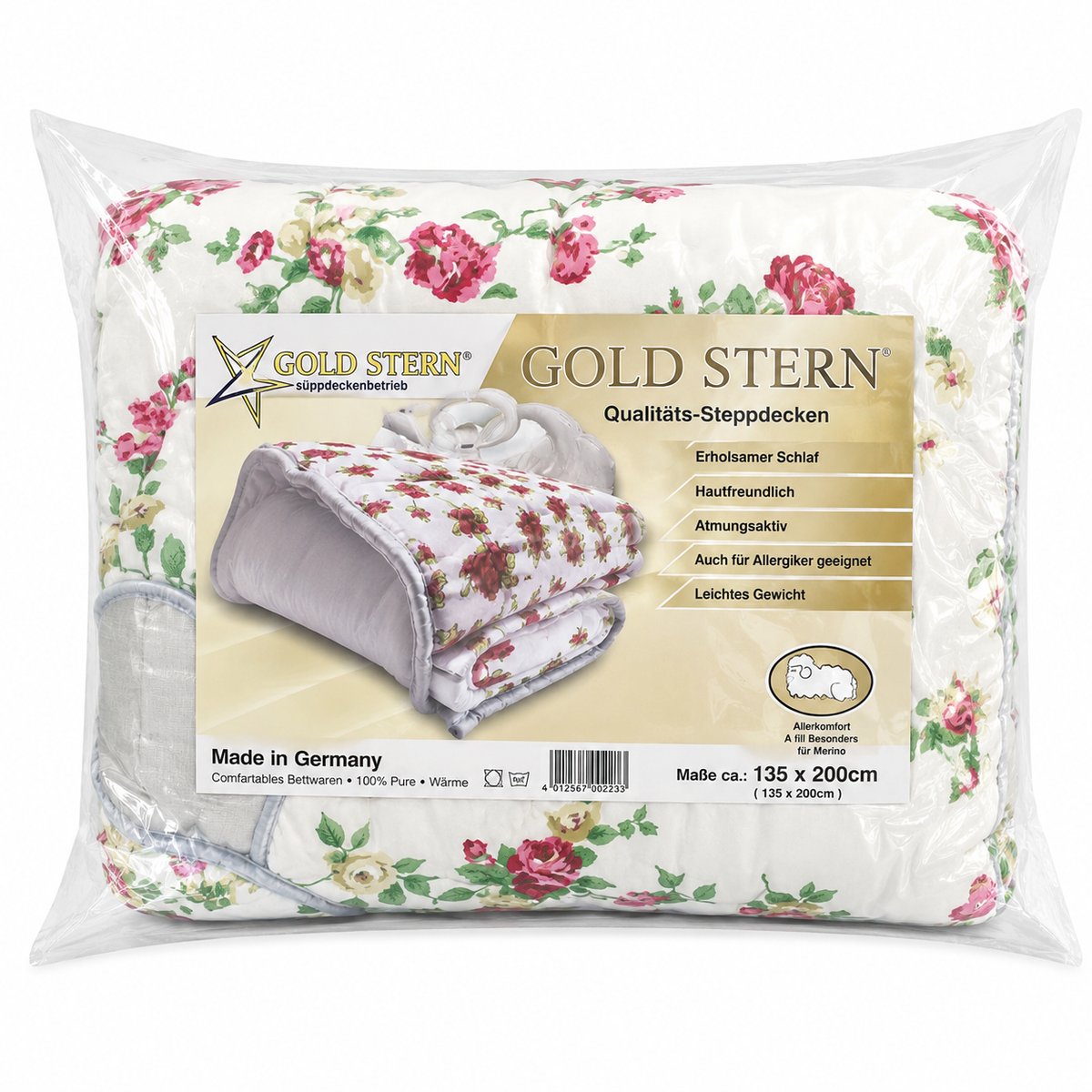 GOLD STERN Steppdecke 135x200cm
