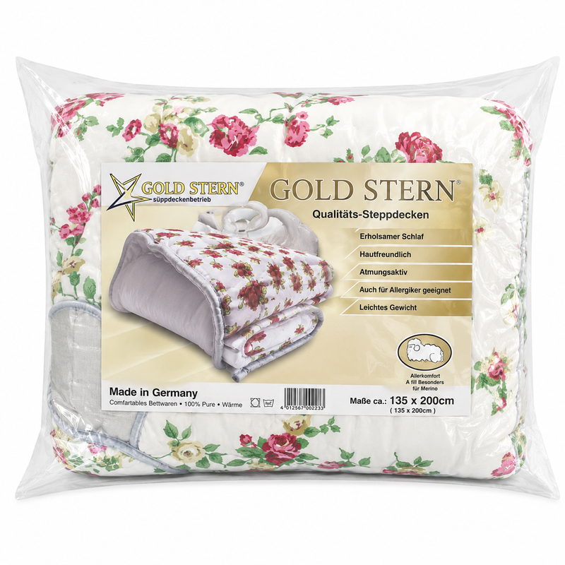 GOLD STERN Steppdecke 135x200cm
