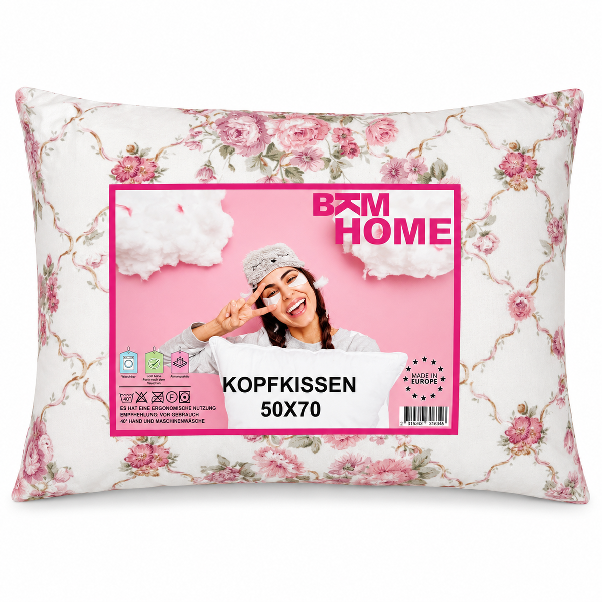 BKM HOME Kopfkissen 2er 50x70cm