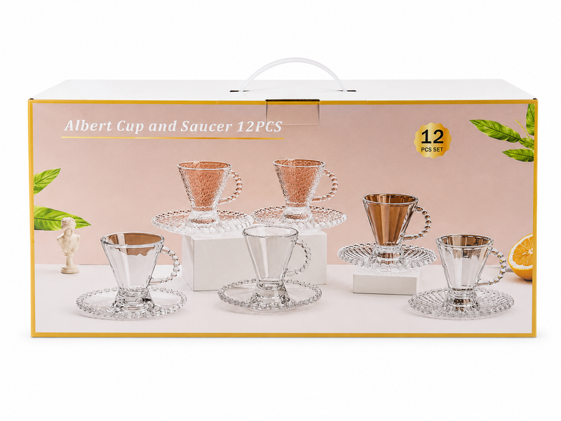 ALBERT Tee/Kaffee Glas Set 12-tlg.