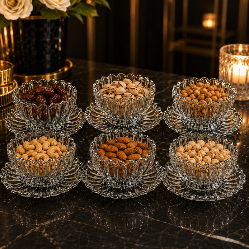 GLASSWARE Snackschalen Set 12-Tlg.