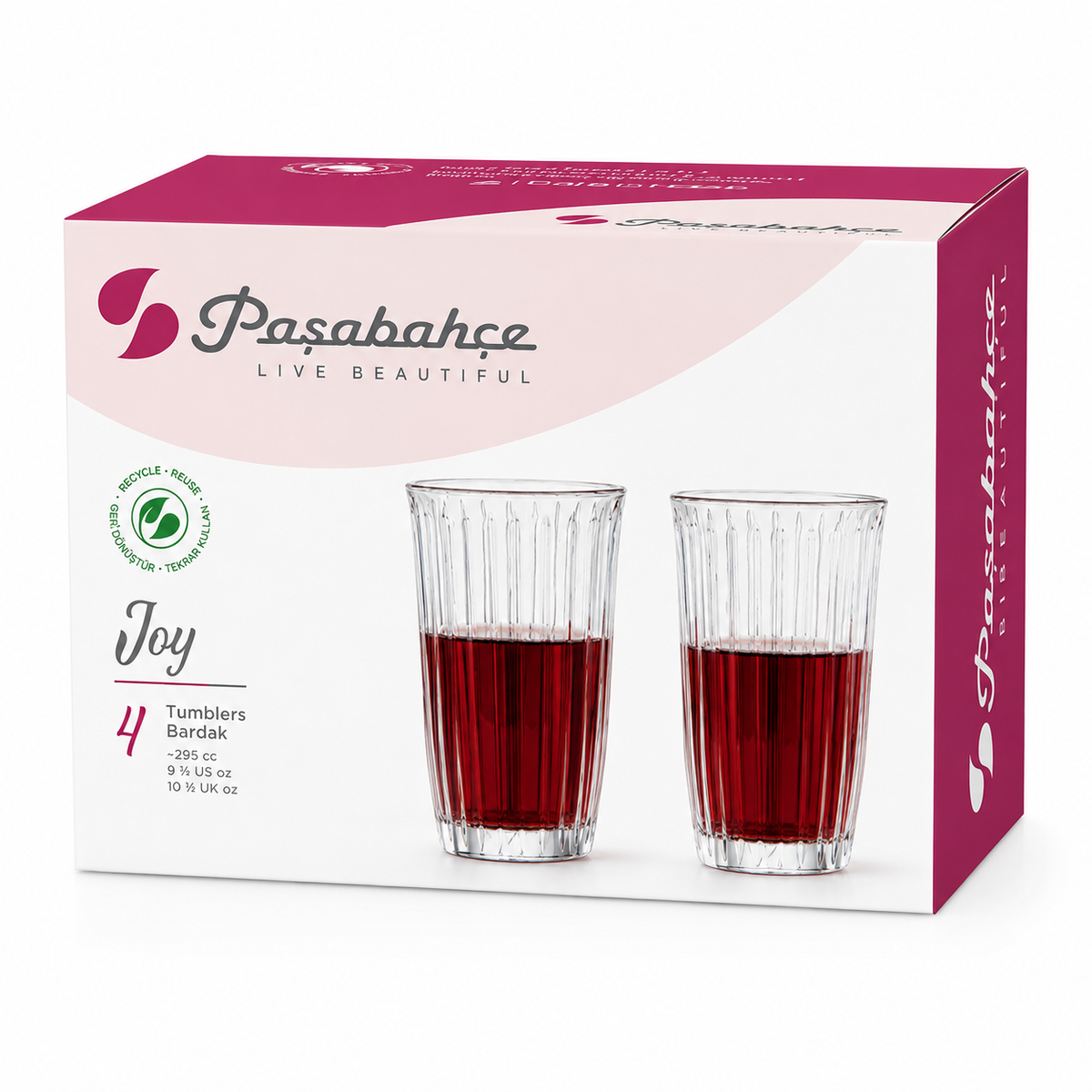 PASABAHCE JOY Longdrinkgläser 4er