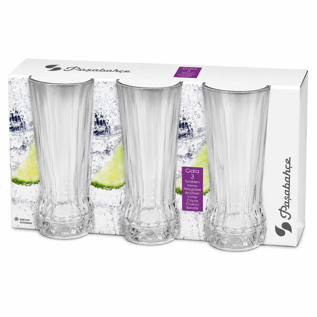 PASABAHCE Gaia Longdrinkgläser 3er