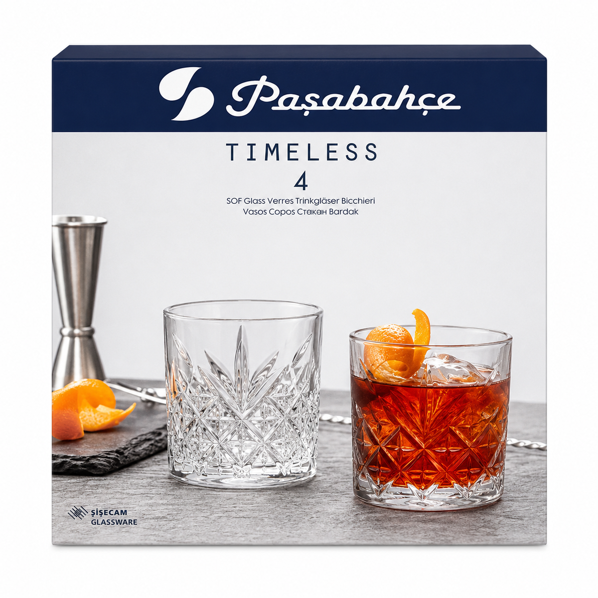 PASABAHCE Timeless Whiskey Gläser 4er