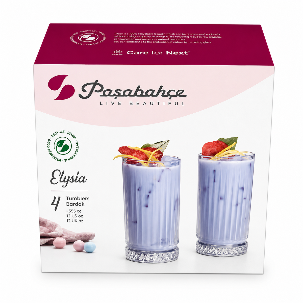 PASABAHCE Elysia Longdrinkgläser 4er