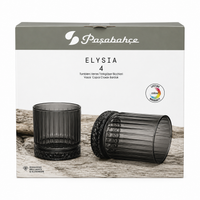 PASABAHCE Elysia Whiskygläser schwarz 4er
