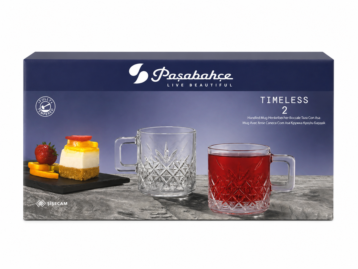 PASABAHCE Timeless Henkelgläser 2er