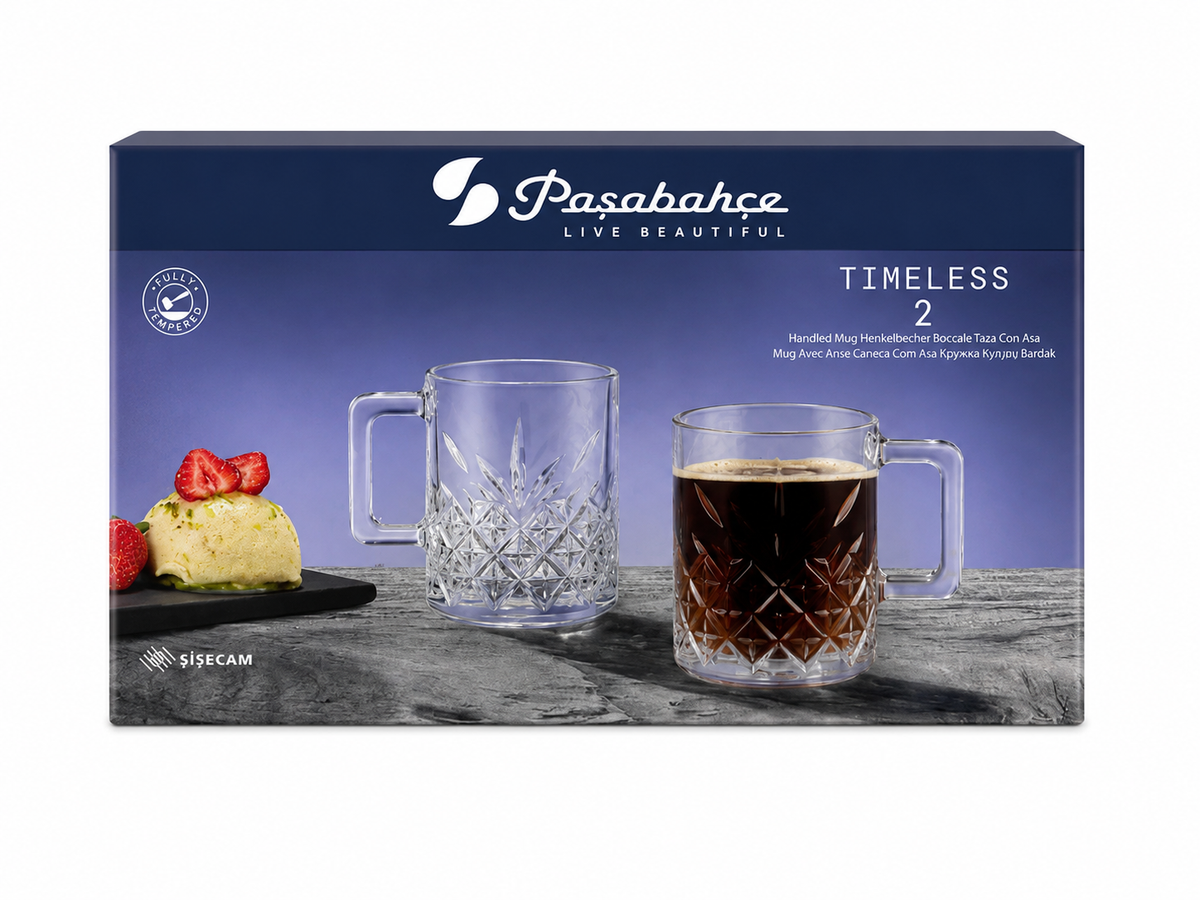 PASABAHCE Timeless Henkelgläser 2er