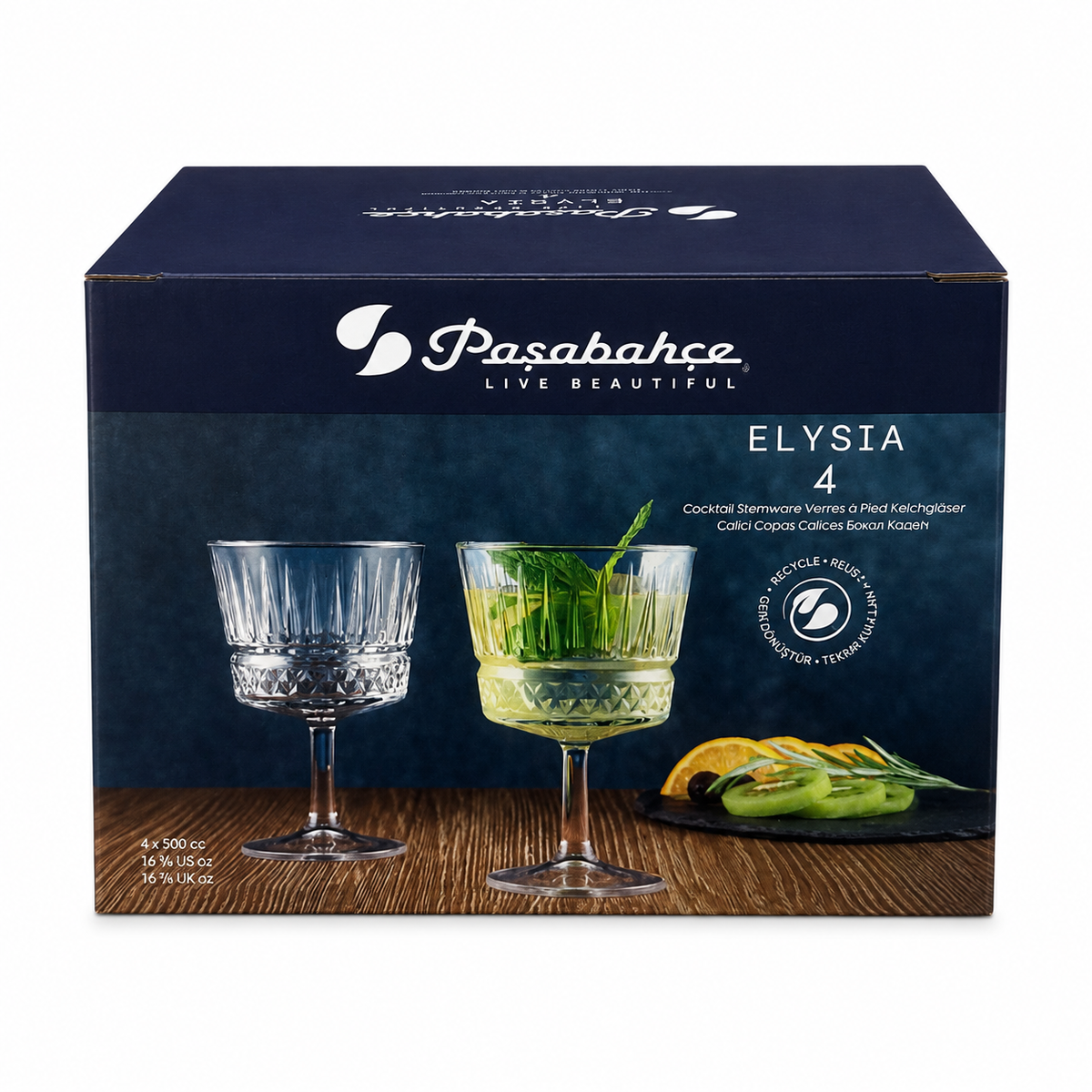 PASABAHCE Elysia Cocktailgläser 4er