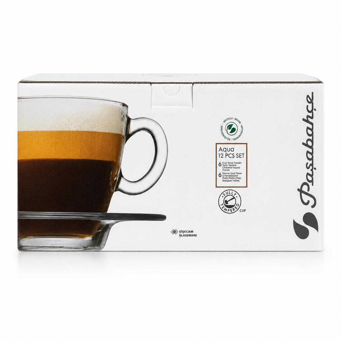 PASABAHCE Aqua Kaffeetassen Set 12 tlg.