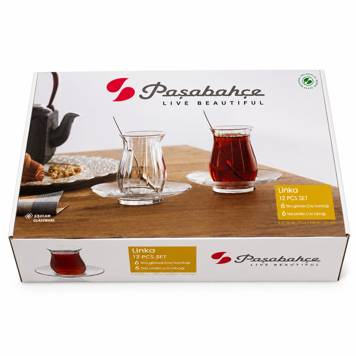 PASABAHCE Linka Teegläser Set 12 Tlg.