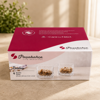 PASABAHCE Timeless Snackschalen Eckig 4er