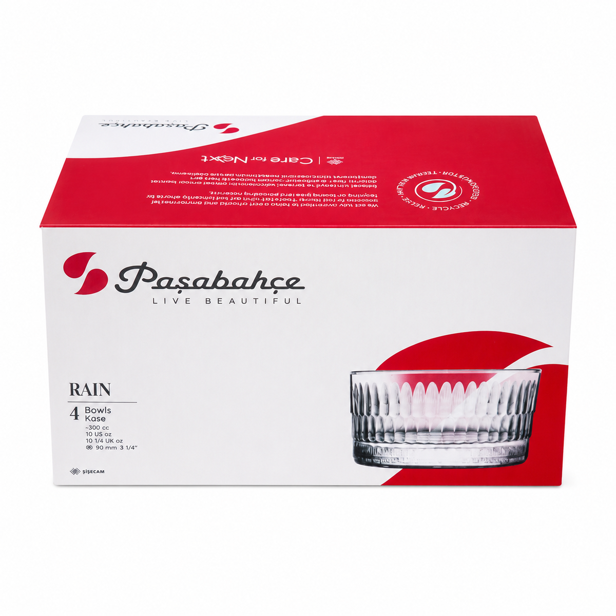 PASABAHCE Rain Snackschalen 4er