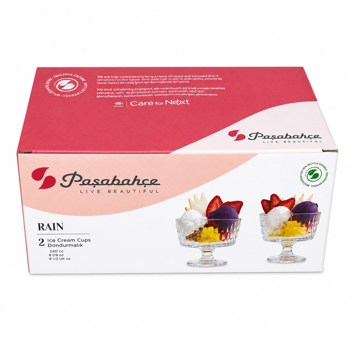 PASABAHCE Rain Eisschale 2er