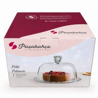 PASABAHCE Petite Patisserie Service Tablett mit Deckel
