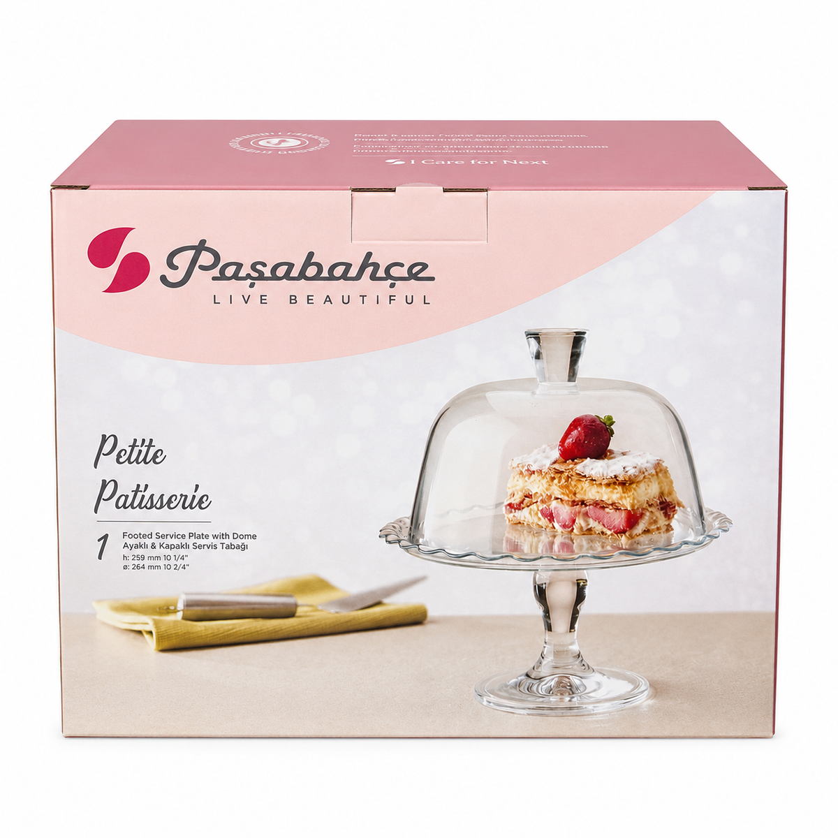 PASABAHCE Petite Patisserie Fußplatte mit Deckel