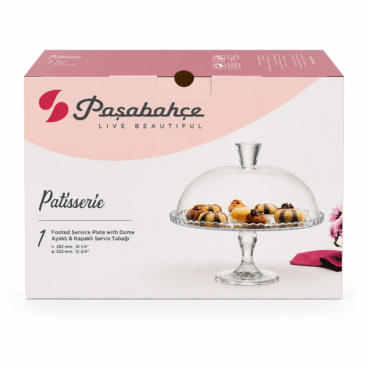 PASABAHCE Patisserie Fußplatte mit Deckel