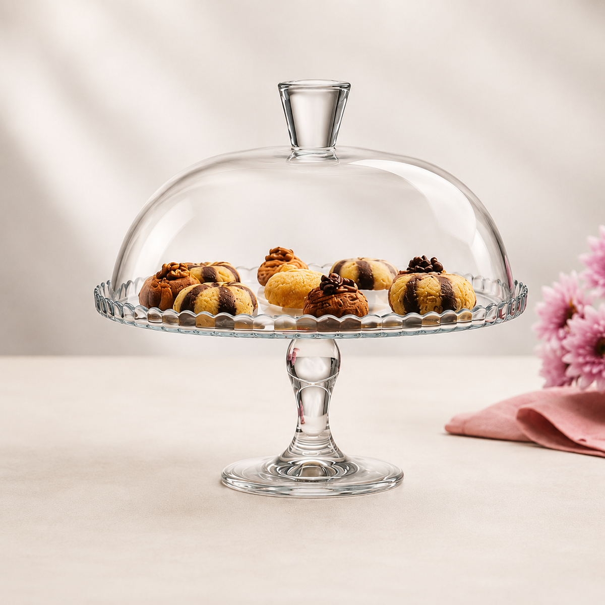 PASABAHCE Patisserie Fußplatte mit Deckel