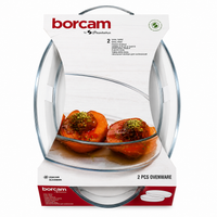 PASABAHCE Borcam Ovale Schale 2er