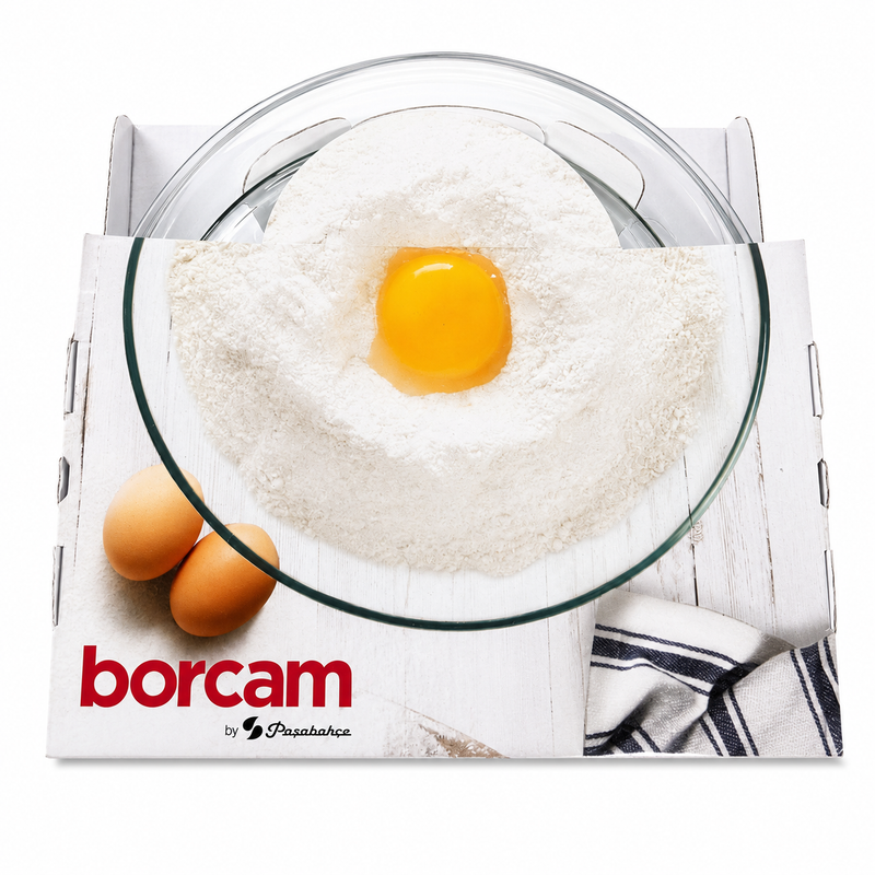 PASABAHCE Borcam Hitzbeständiges Glas für Backofen und Mikrowelle 2er