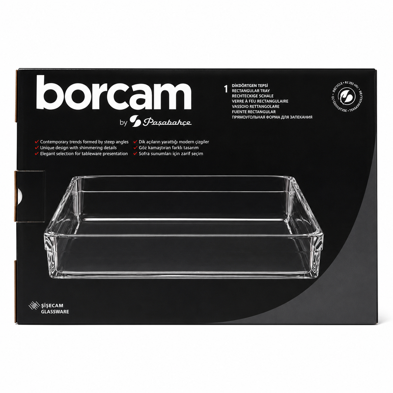 PASABAHCE Borcam Rechteckige Schale