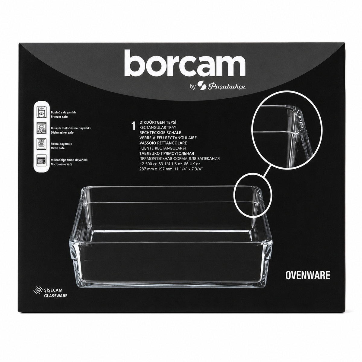 PASABAHCE Borcam Quadratische Schale