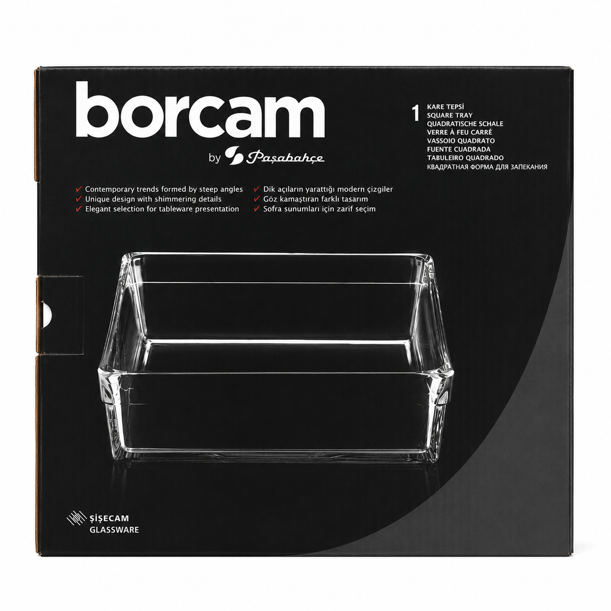 PASABAHCE Borcam Rechteckige Schale