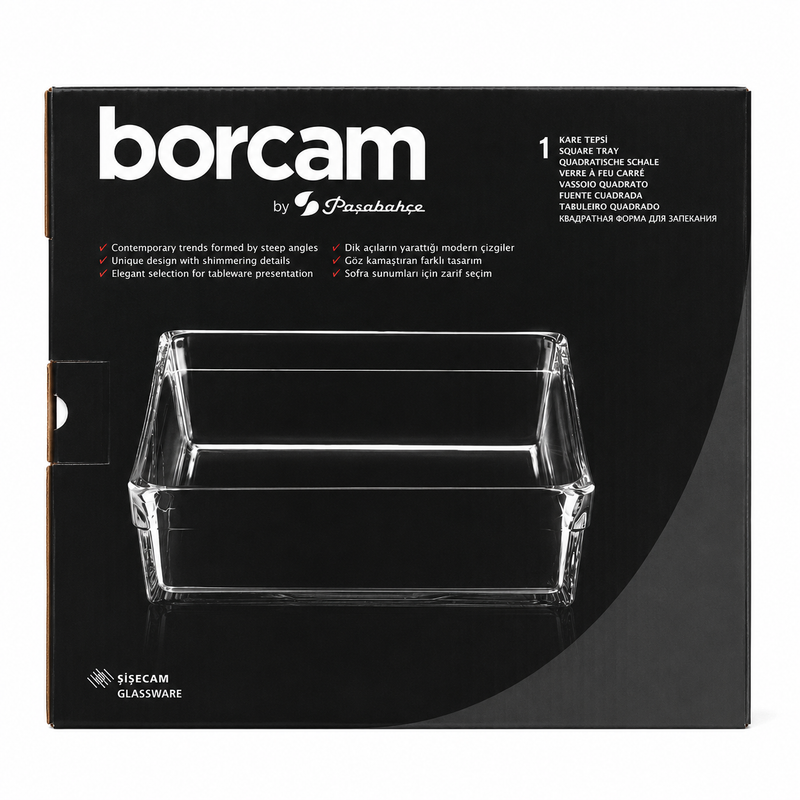 PASABAHCE Borcam Rechteckige Schale