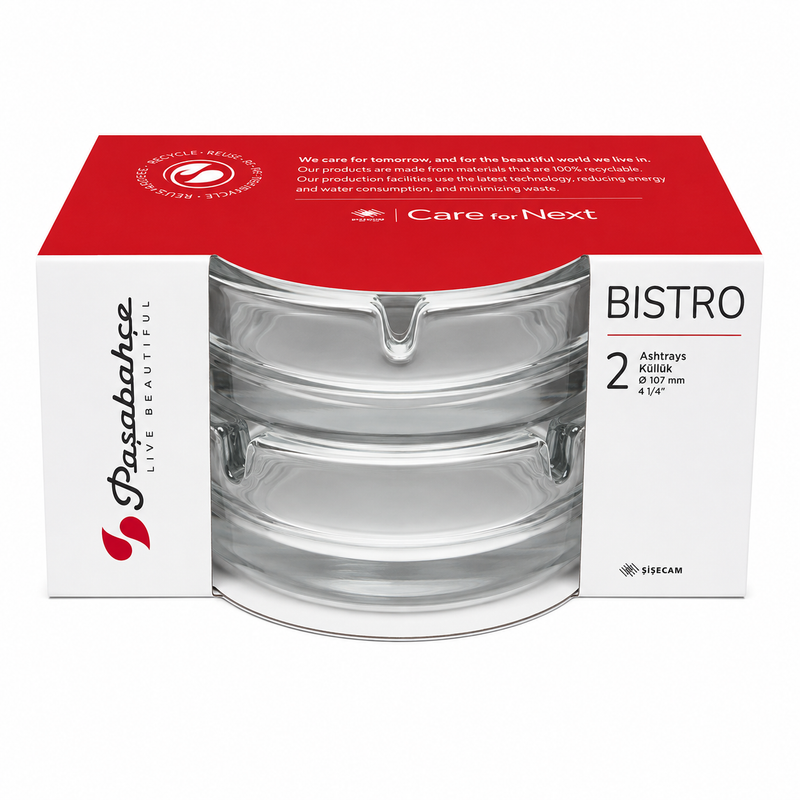 PASABAHCE Bistro Aschenbecher 2er