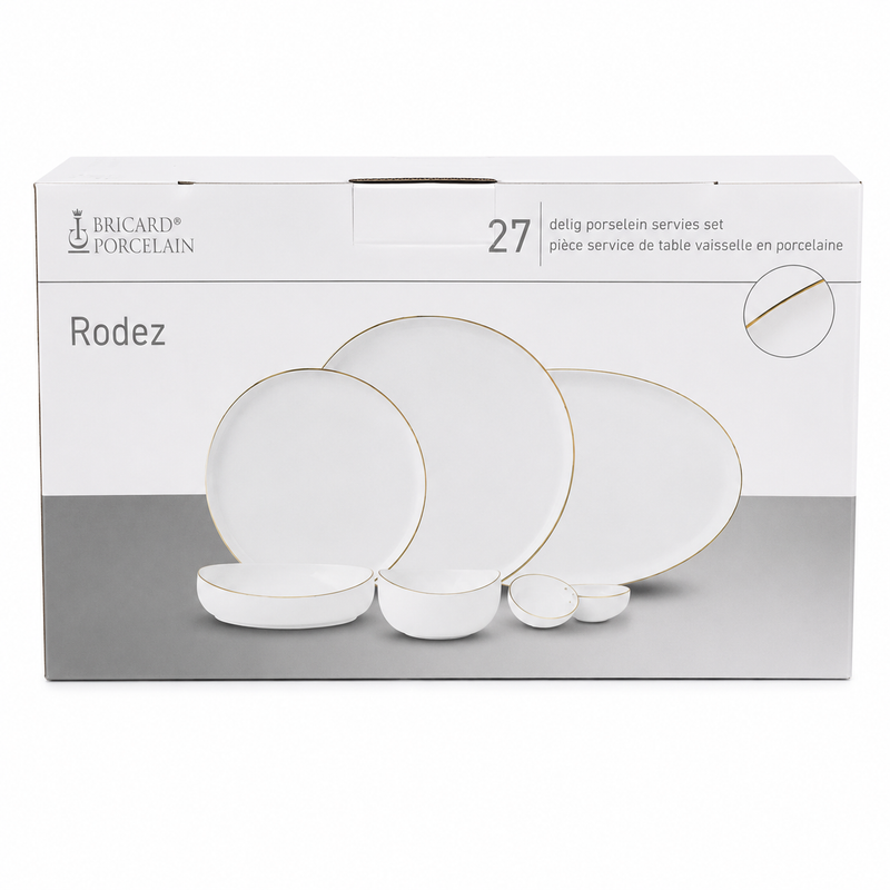 BRICARD Rodez Geschirr Set Weiss/Gold