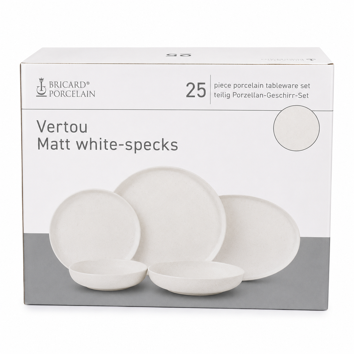 BRICARD Vertou Geschirr Set Weiss/Grau