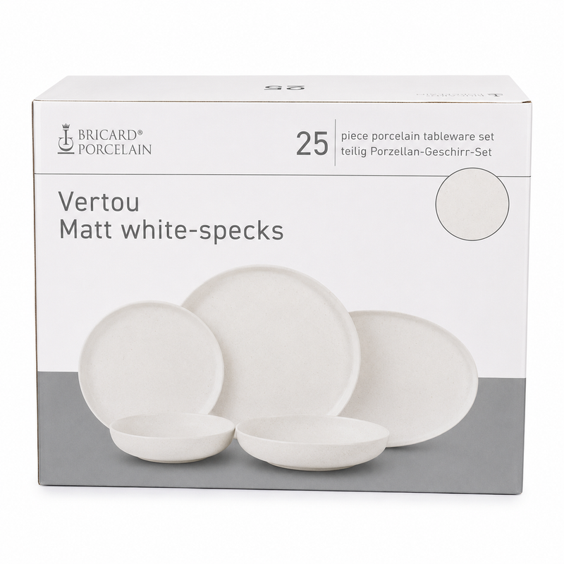 BRICARD Vertou Geschirr Set Weiss/Grau
