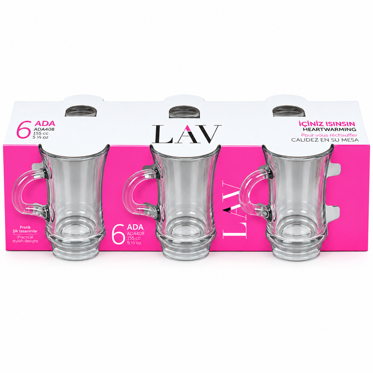 LAV YUDUM Teegläser Set 6-tlg. 95cc