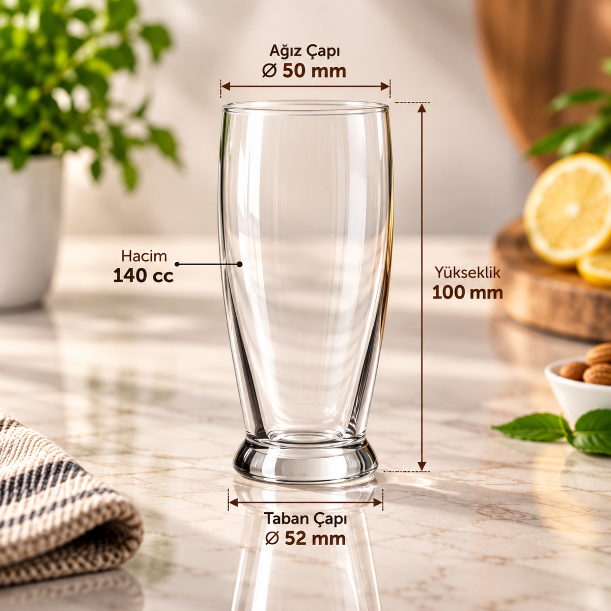 LAV ROMA Wassergläser Set 6-tlg. 140cc